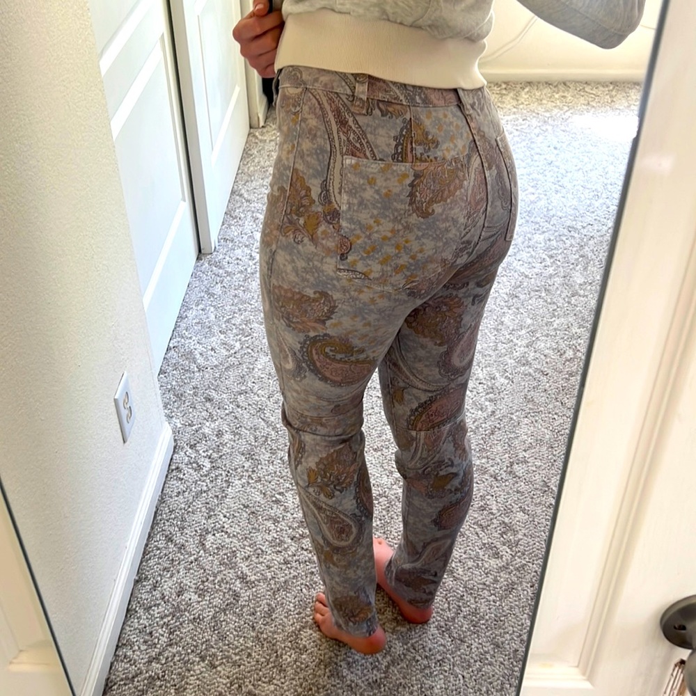 Free People Paisley Printed Skinny Jeans